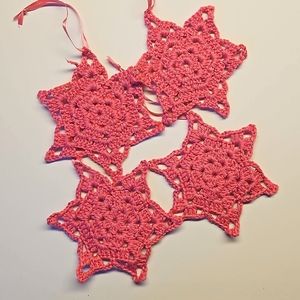 Hand-made Crocheted Stars (Set of 4)